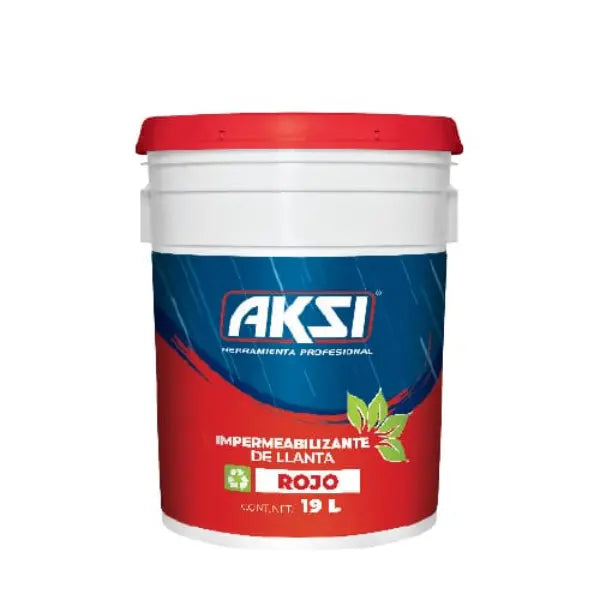 Impermeabilizante de llanta ROJO 5 años - cubeta Aksi - Aksi