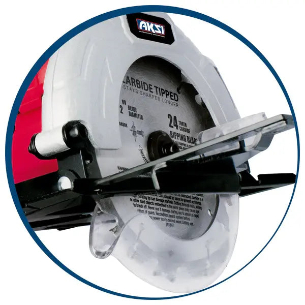 Sierra circular inalámbrica de 6 1/2" / 20V - 4 Ah, cargador rápido - Línea SWITCH Profesional Aksi - Aksi