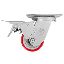 RODAJA FIERRO PU ROJO GIRA / FRENO 3" - Dogotuls - detalle
