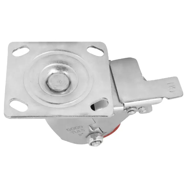 RODAJA FIERRO PU ROJO GIRA / FRENO 3" - Dogotuls - vista trasera