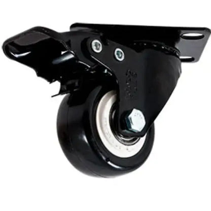 RODAJA PVC NEGRO GIRATORIA Y FRENO 2" - Dogotuls - vista lateral