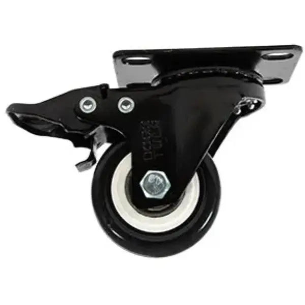 RODAJA PVC NEGRO GIRATORIA Y FRENO 2" - Dogotuls - detalle