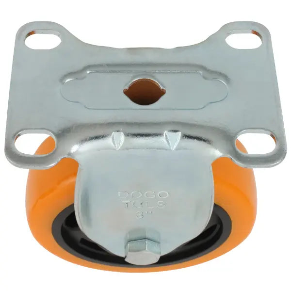 RODAJA PVC NARANJA FIJA 3" - Dogotuls - vista lateral