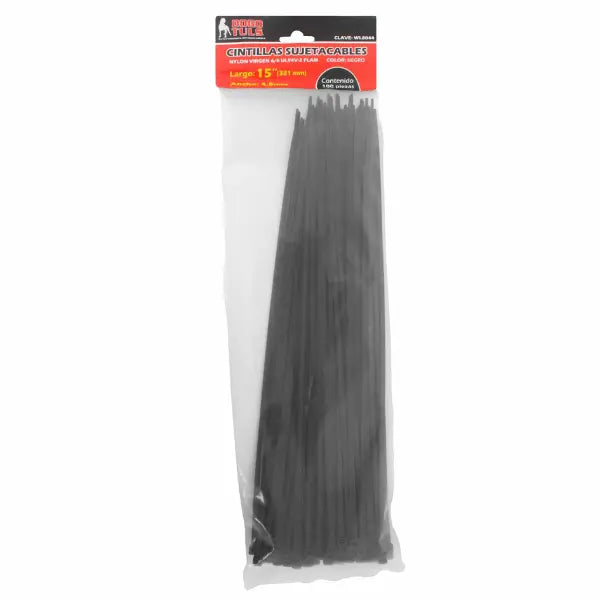 CINTILLA SUJETACABLE 15" NEGRAC/100 - Dogotuls