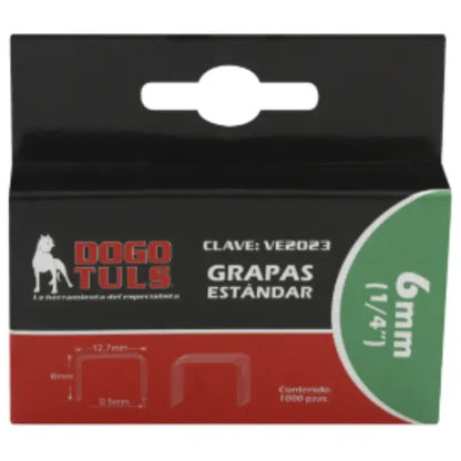 GRAPAS ESTÁNDAR  6MM (1000PZAS) - Dogotuls - detalle