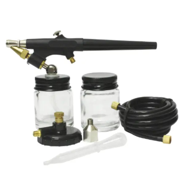 AEROGRAFO PLASTICO DE SUCCION 2 FRASCOS - Dixon - vista trasera