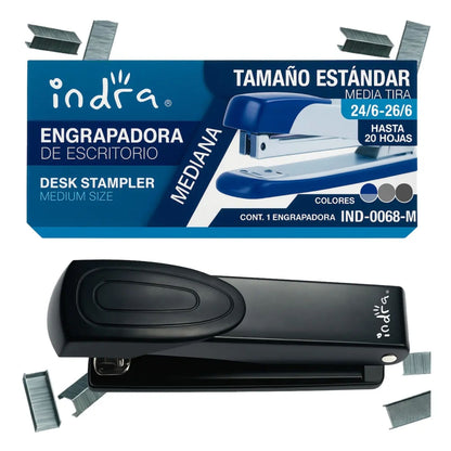 Engrapadora Metalica Mediana Indra Media Tira IND-0068-M