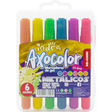 6pz Marcador Gel Metalico Indra Axocolor IND-0088M