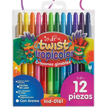 12pz Crayon Escolar Girables Indra Twist Con Aroma Diferentes Colores