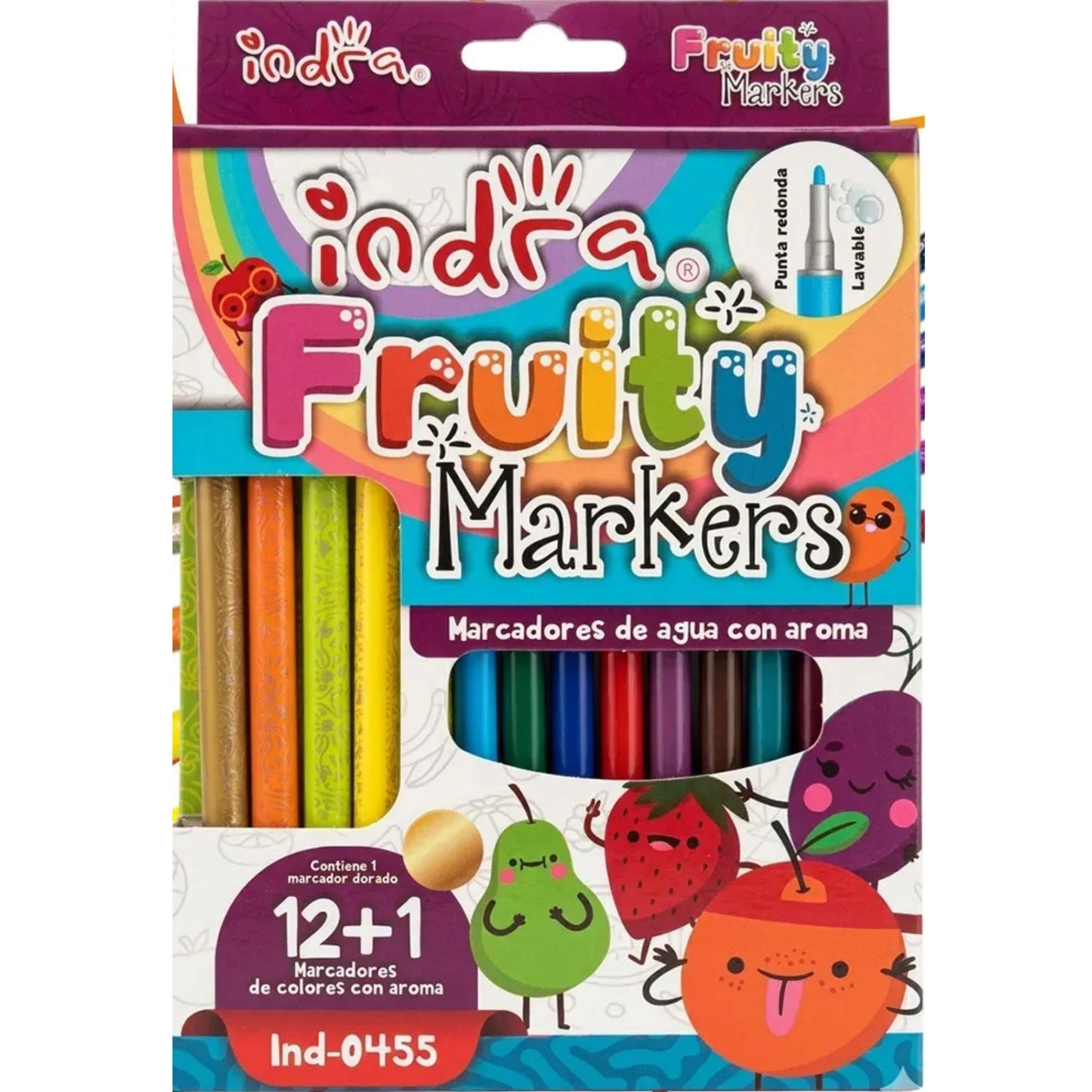 Set 12+1 Marcador Agua Indra Fruity con Aroma IND-0455 Frutal