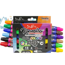 Caja 6 piezas Marcadores para Pizarron Indra IND-0798 Diferentes Colores