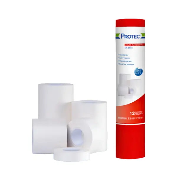 Tubo C/6 rollos Tela Adhesiva 5.0cm X 10m Protec - Dogotuls - vista lateral