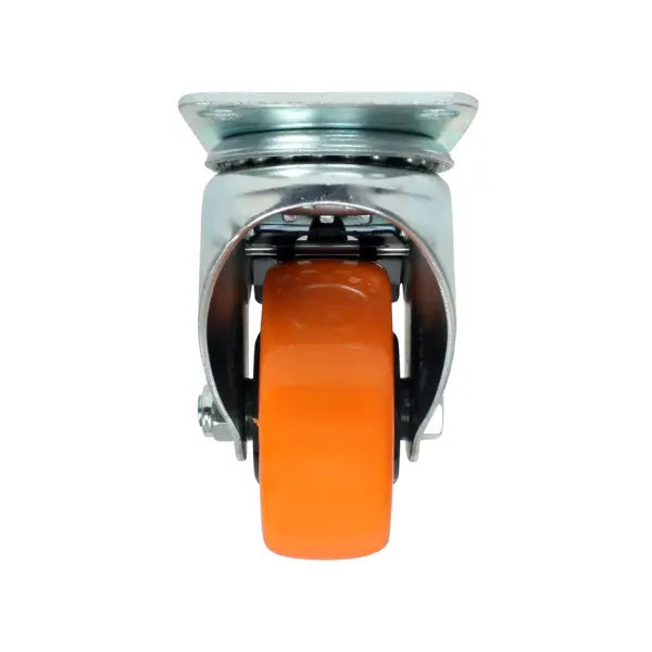 Rodaja PVC 4" Dogotuls Giratoria con Freno, Naranja - Dogotuls