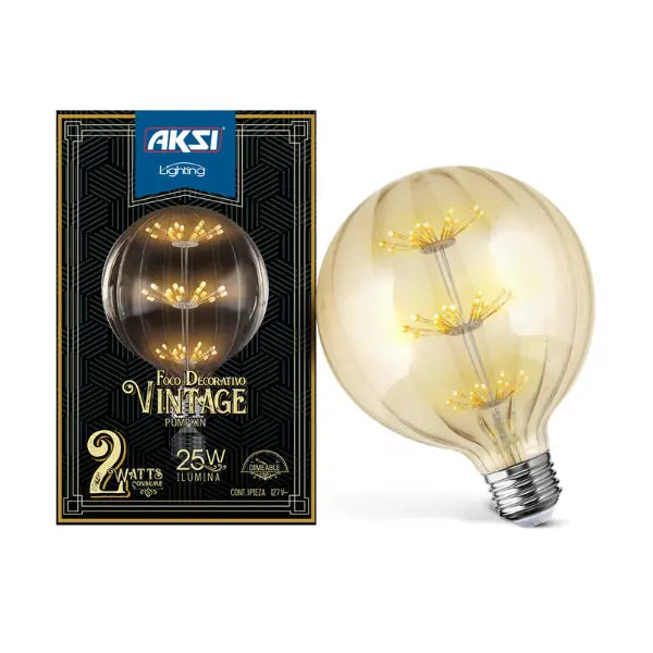 Foco Led Aksi Vintage Globo Pumpkin 2w E27 Led - Aksi - empaque