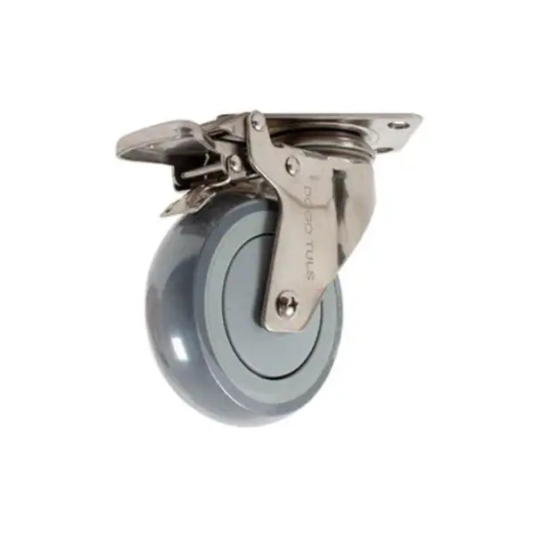 RODAJA ACERO INOX TPR GIRA Y FRENO 4" - Dogotuls - vista lateral