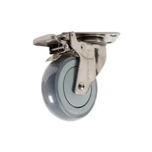 RODAJA ACERO INOX TPR GIRA Y FRENO 4" - Dogotuls - vista lateral