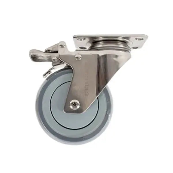 RODAJA ACERO INOX TPR GIRA Y FRENO 4" - Dogotuls