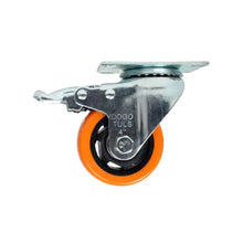 Rodaja PVC 4" Dogotuls Giratoria con Freno, Naranja - Dogotuls - detalle