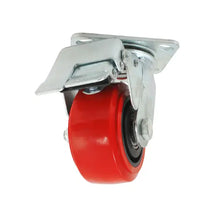 Rodaja PP Negro y PU Rojo 4" Dogotuls Giratoria con Freno - Dogotuls