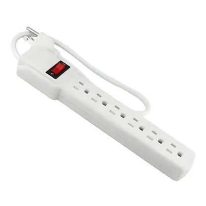 Multicontacto blanco 6 entradas c/luz indicadora - Sanelec