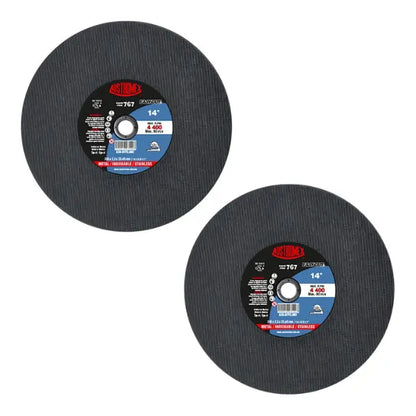 2 pzs Disco abrasivo Austromex tipo 41 grano 30 de 350 x 2.5 x 25.4 mm Metal/Inox - Austrodiam