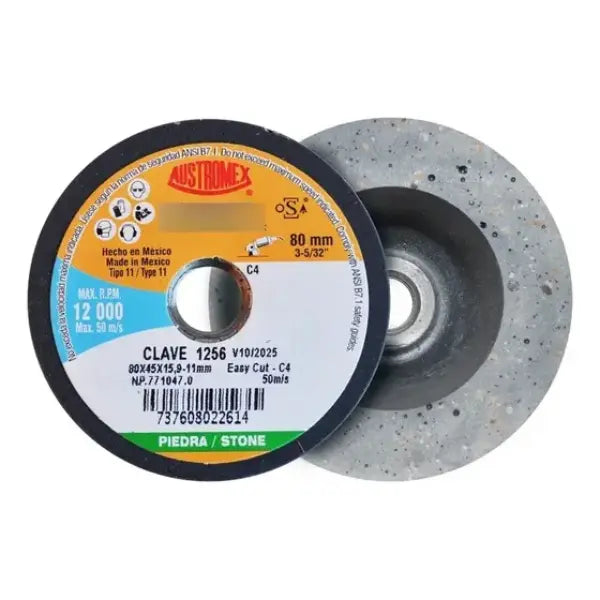 2 Copa Shellac Austromex tipo 11 de 80 x 45 x 15.9-11 mm Easy-Cut C4 - Austrodiam - vista lateral