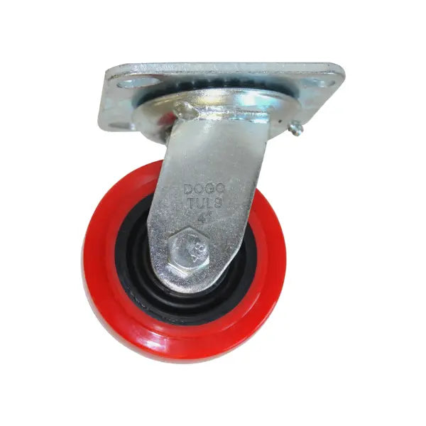 Rodaja PP Negro y PU Rojo Dogotuls Giratoria 4" - Dogotuls - detalle