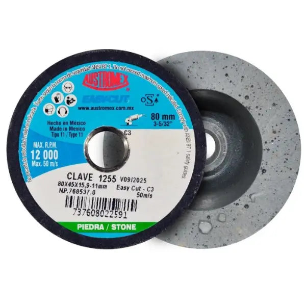 1 Copa Shellac Austromex tipo 11 de 80 x 45 x 15.9-11 mm Easy-Cut C3 - Austrodiam