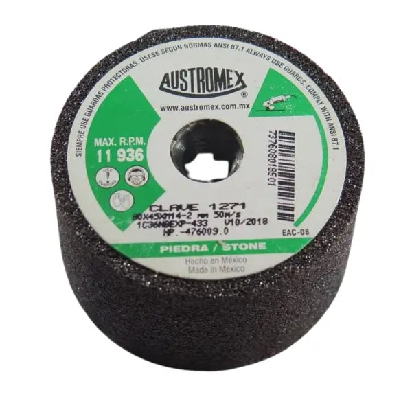 4 Copa abrasiva tipo R.T.11 grano 36 de 80 x 45 x M14-2 mm Austromex - Austrodiam - detalle