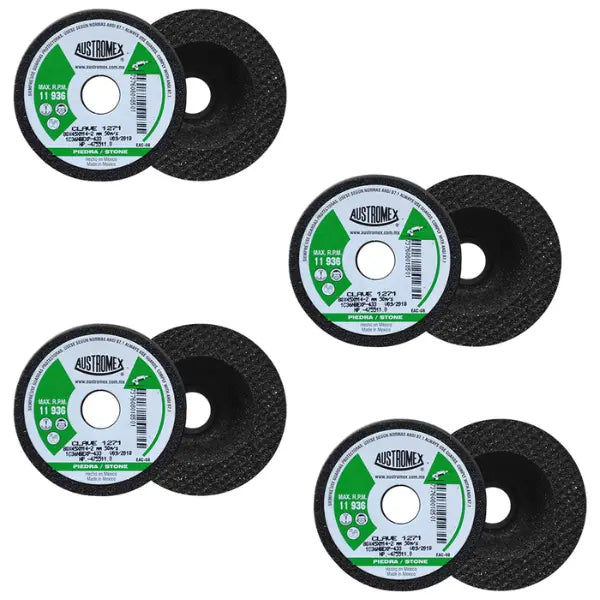4 Copa abrasiva tipo R.T.11 grano 36 de 80 x 45 x M14-2 mm Austromex - Austrodiam - vista lateral