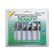 5 piezas Juego de limas Tenazit tipo L.R. Rotativas Blister - Austrodiam