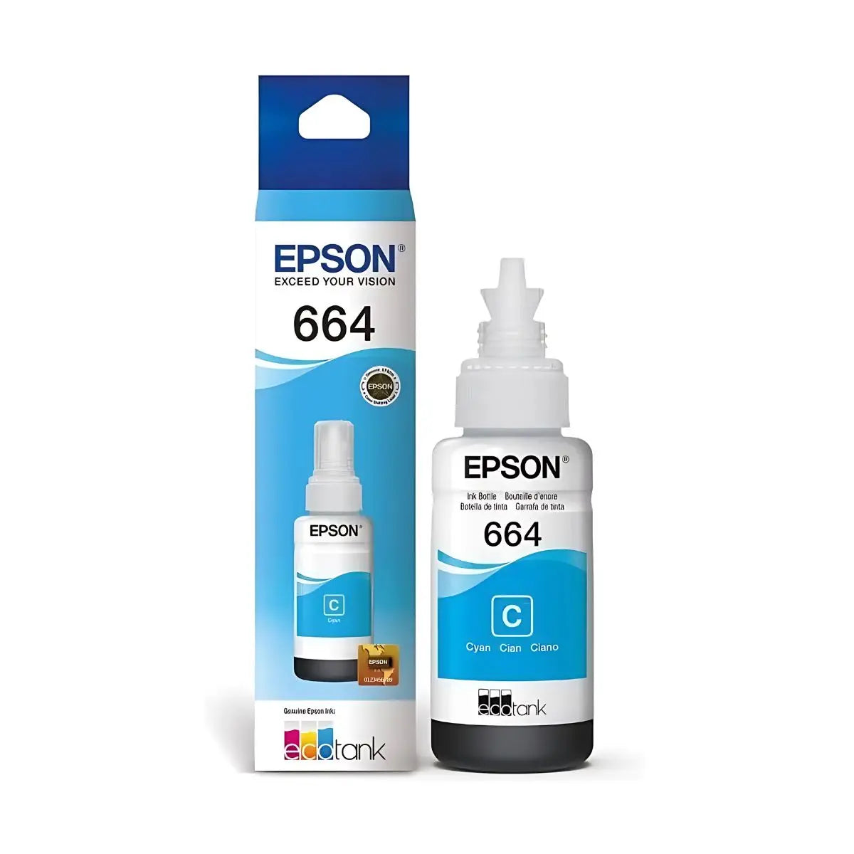 Tinta 664 Cian Epson - Epson - vista trasera