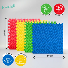 Plash Foamy Mats Set 60x60x1cm (Red, Green, Yellow, Blue) (4 Pieces) - Plash - vista trasera