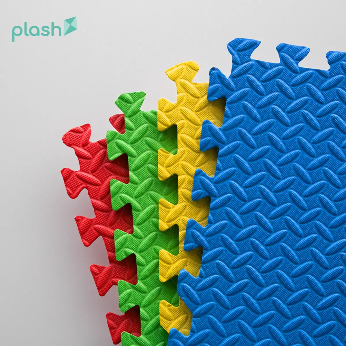 Plash Foamy Mats Set 60x60x1cm (Red, Green, Yellow, Blue) (4 Pieces) - Plash - vista lateral