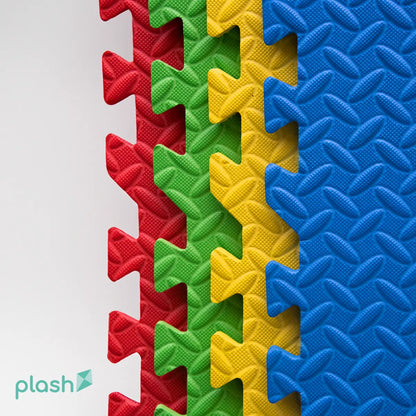 Plash Foamy Mats Set 60x60x1cm (Red, Green, Yellow, Blue) (4 Pieces) - Plash