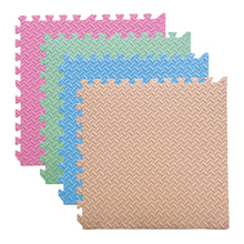 Set 4 Tapetes De Foamy Azul Rosa Verde Pastel Blanco - Coveme - vista lateral