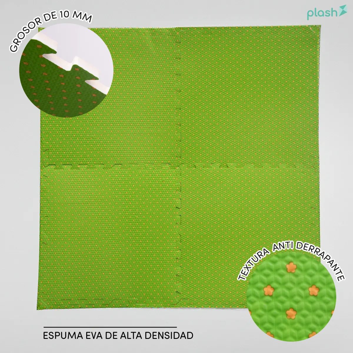 Set 4 Tapetes De Foamy Bolitas Verde - Coveme - accesorios