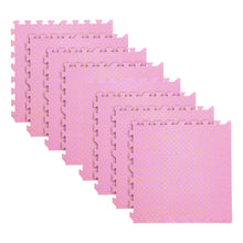 Set 8 pzs Tapetes de Foamy 60x60x1cm (Bolitas Rosa) - IN HOUSE