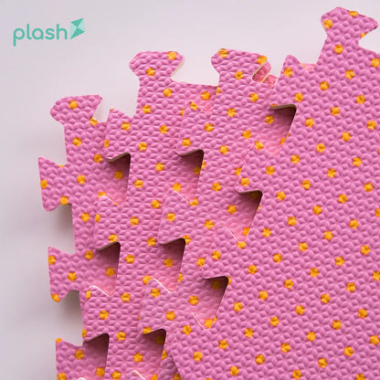 Set 4 Tapetes De Foamy Bolitas Rosa - PLASH - contenido