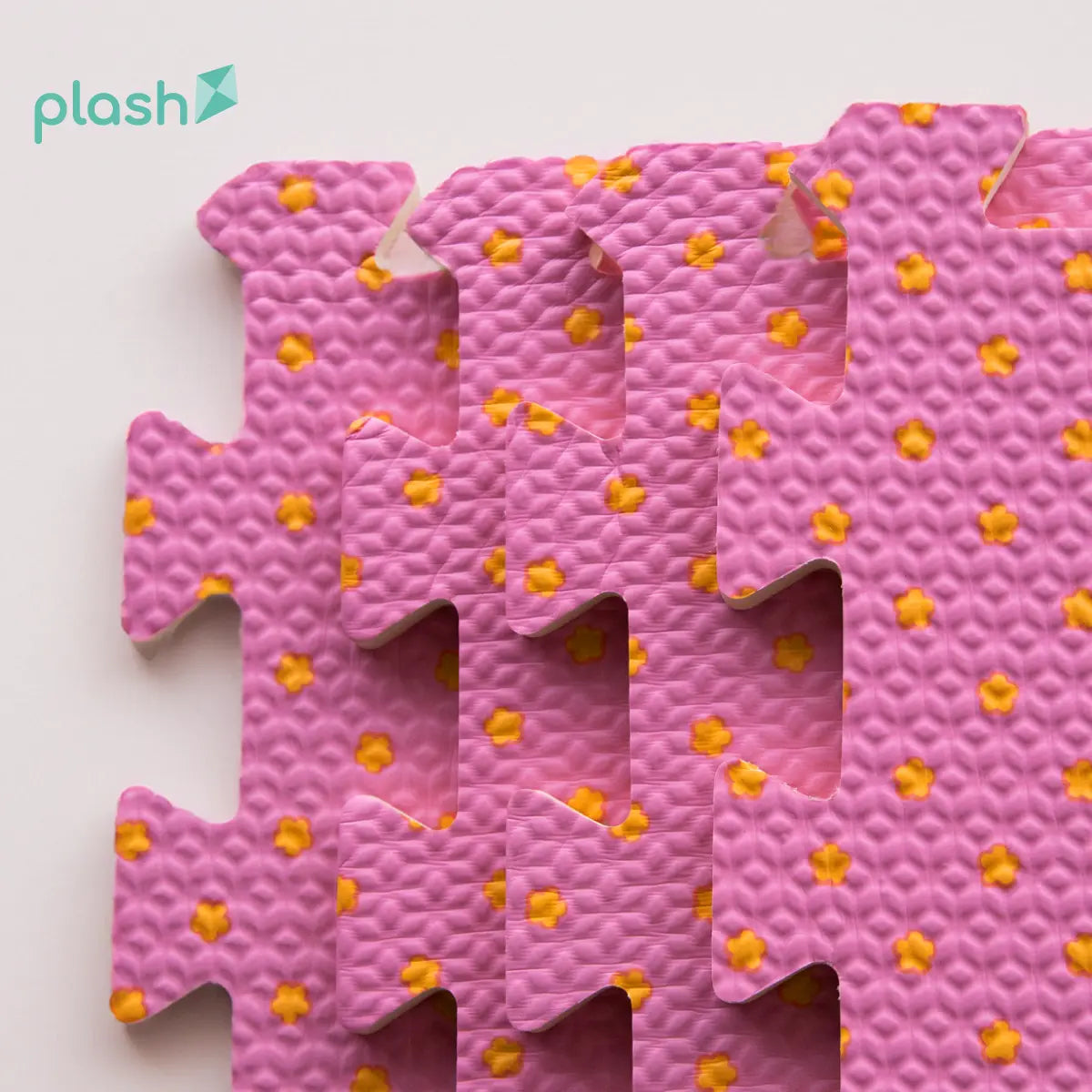 Set 4 Tapetes De Foamy Bolitas Rosa - PLASH - vista lateral