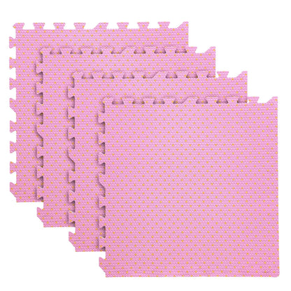 Set 4 Tapetes De Foamy Bolitas Rosa - PLASH - accesorios