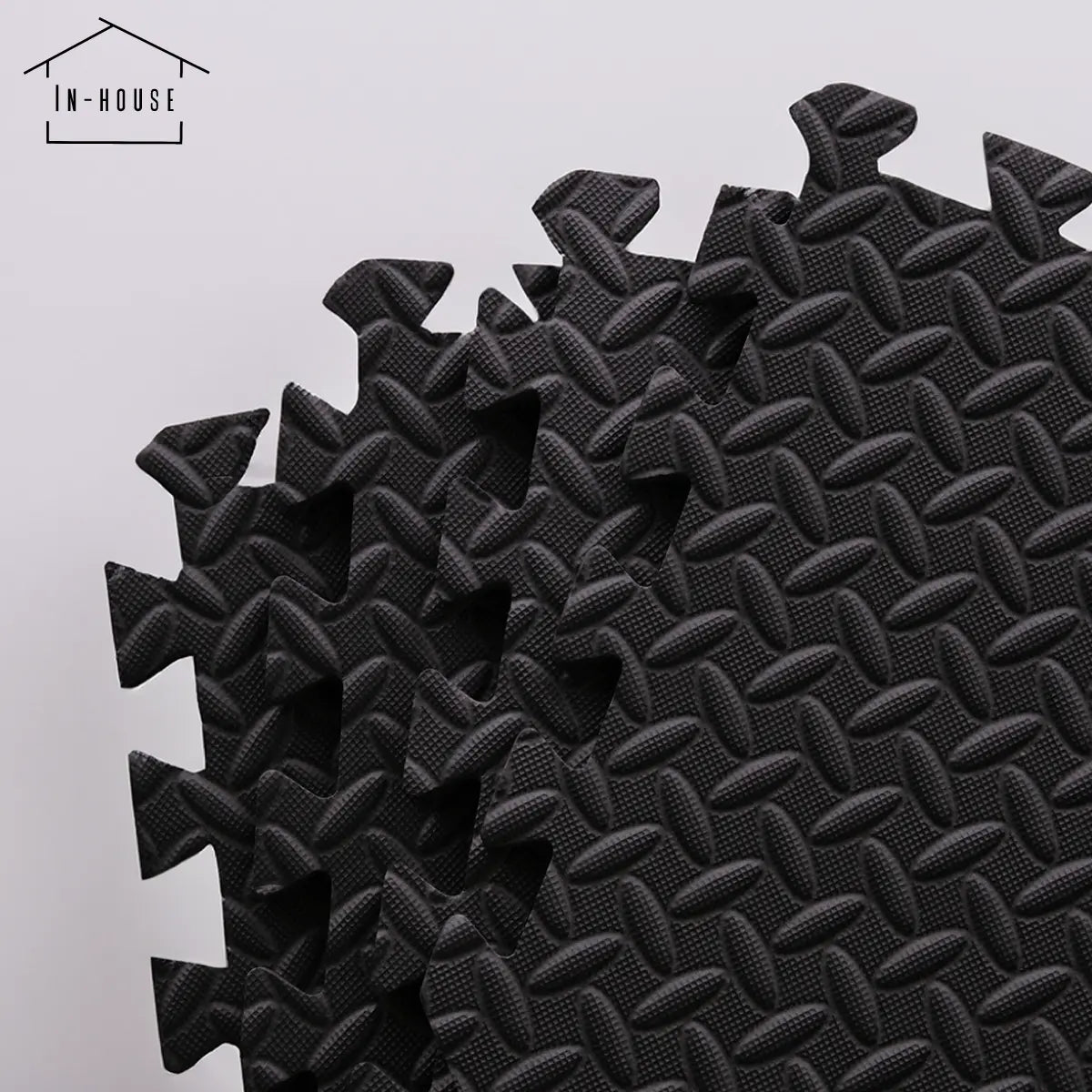 Set 4 Tapetes De Foamy Negro Gym - Coveme - vista lateral