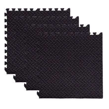 Set 4 Tapetes De Foamy Negro Gym - Coveme - vista trasera