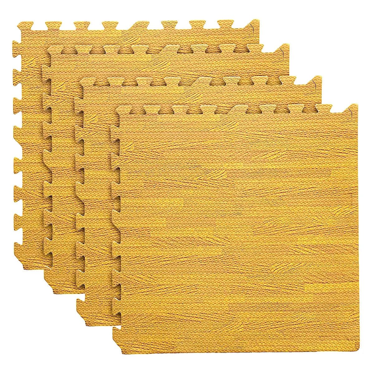 Set 4 Tapetes De Foamy Madera Clara - Coveme