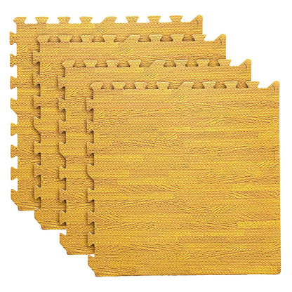 Set 4 Tapetes De Foamy Madera Clara - Coveme
