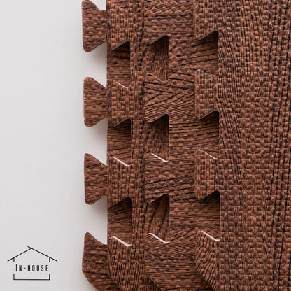 Set 4 Tapetes De Foamy Madera Nogal - Coveme
