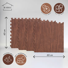 Set 4 Tapetes De Foamy Madera Nogal - Coveme - accesorios