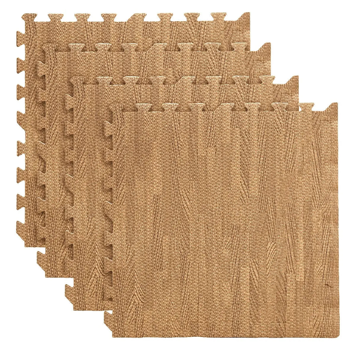 Set 4 Tapetes De Foamy Madera Nogal - Coveme - empaque
