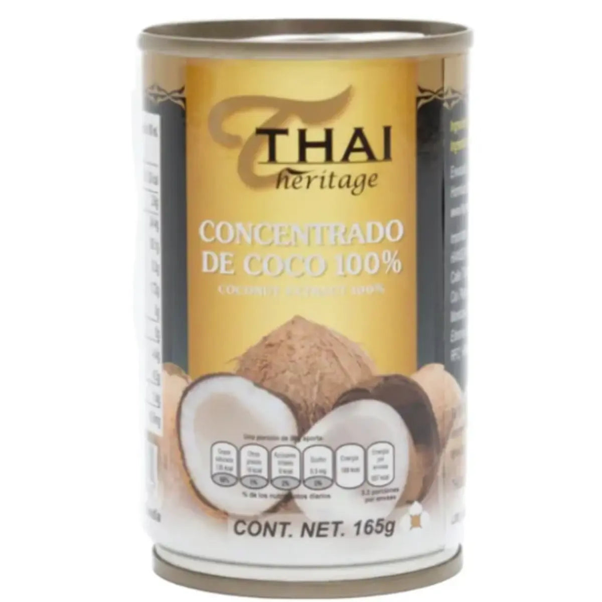 Pasta de Coco 100% Thai Heritage 165g Lata - Thai Heritage - vista lateral
