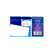 Paquete 100pzas Tarjeta Blanca Euroformas Dimension 3x5puLG - Euroformas